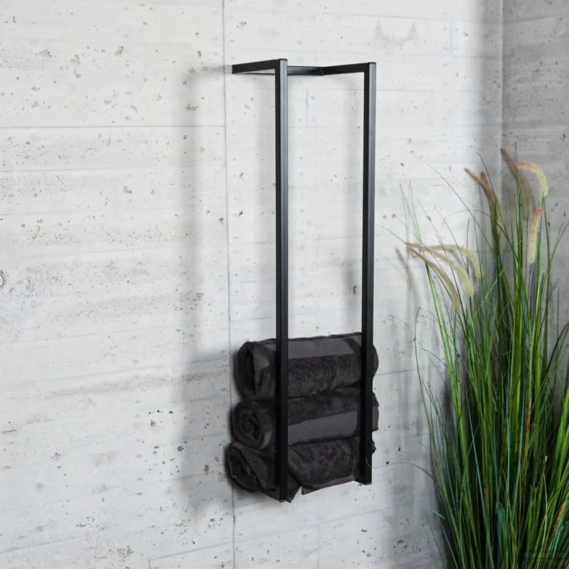 BWS Handdoekenrek Industrieel 95x25x20cm Zwart Actieprijs
