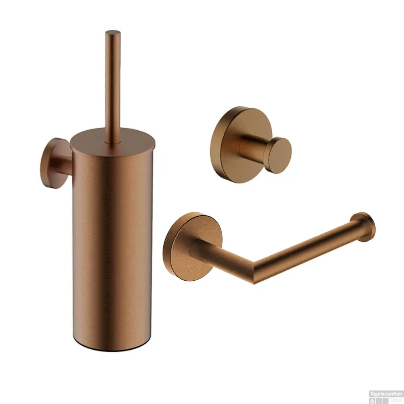 Toilet Accessoires Set Wiesbaden Alonzo Geborsteld Brons Koper Speciale Aanbieding