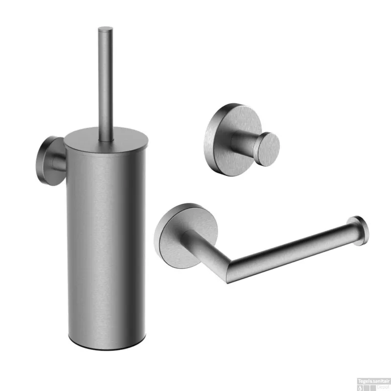Actieprijs Toilet Accessoires Set Wiesbaden Alonzo Geborsteld RVS