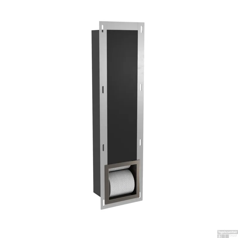 Reserve Toiletrolhouder Inbouw BWS Geborsteld Gunmetal Torelaat Veilige Betaling