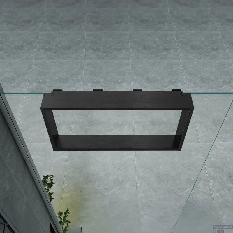Opbouwnis BWS Colorato Doucherek voor Douchewand 30x60cm Gunmetal Korting