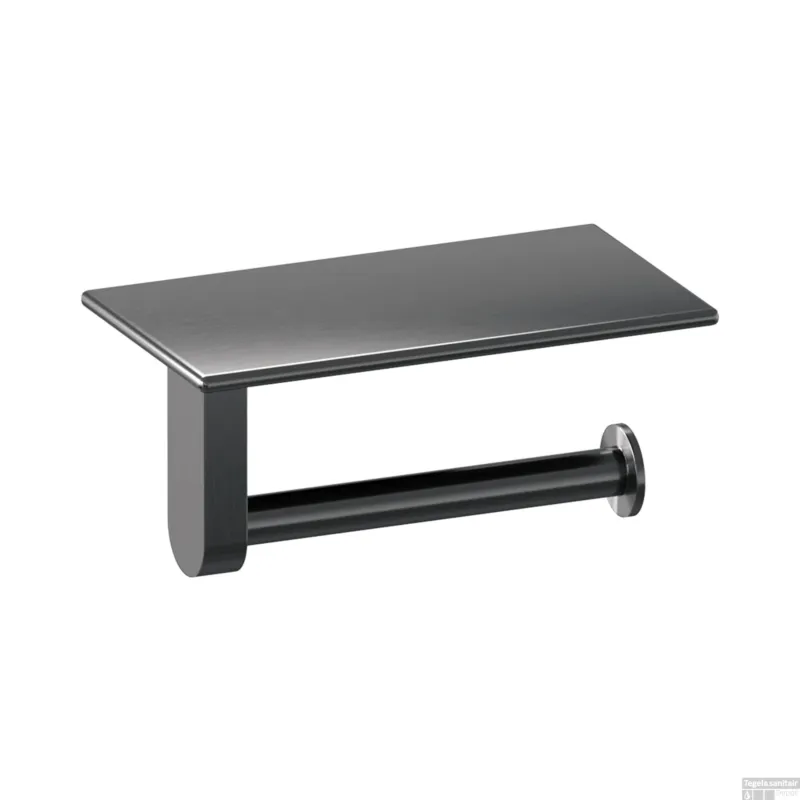 Toiletrolhouder Brauer Gunmetal Edition Met Planchet Gunmetal Geborsteld PVD Seizoensaanbieding