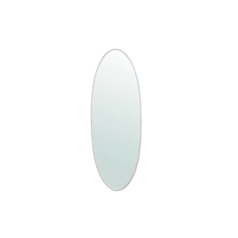 Fabrieksprijs Serine White Steel Oval Mirror Small 50x3,5x140cm PTMD
