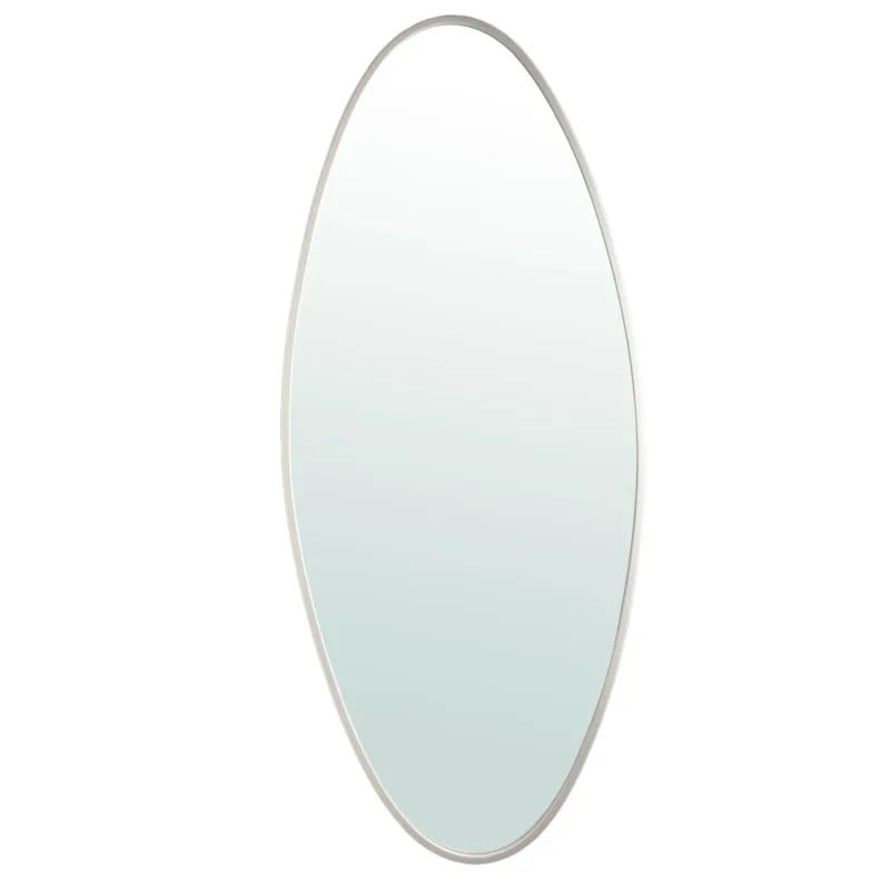 Beperkte Voorraad Serine White Steel Oval Mirror Large 78x3,5x180cm PTMD