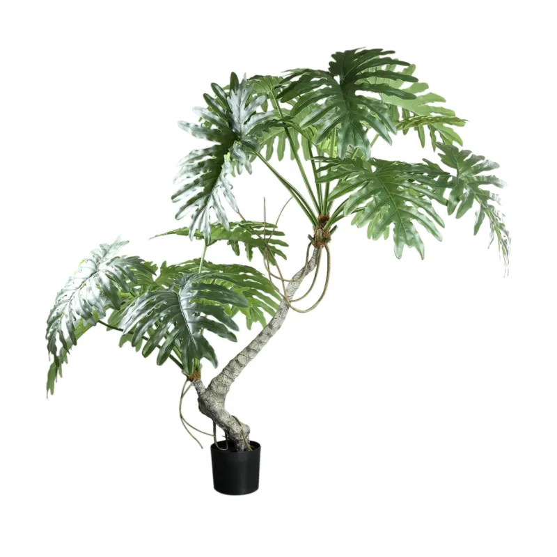 Aanbieding Tree Green Spring Rain Tree In Black Pot 170x120x170cm PTMD