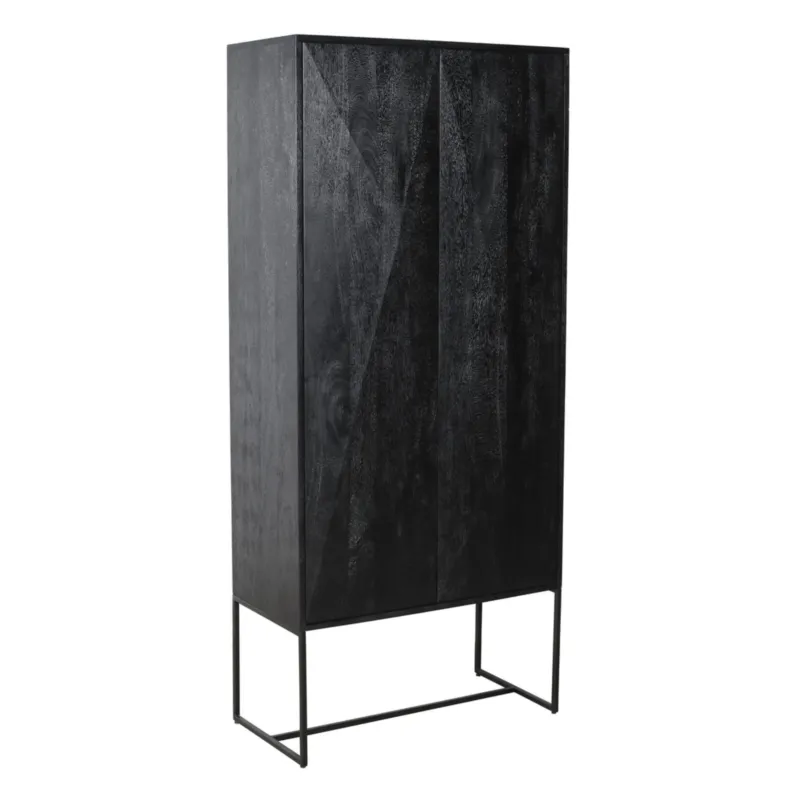 Wandkast Onyx Zwart 2-Deurs PTMD Populair
