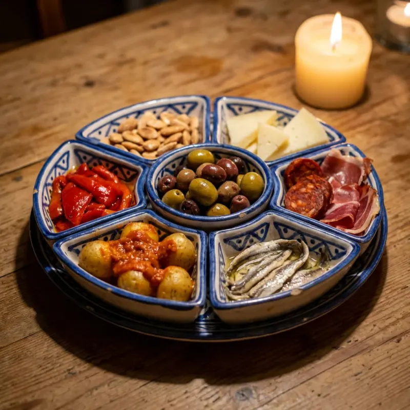 Tunesische Tapas Set Keramiek 8-delig – Handgemaakt & Fairtrade Bestseller
