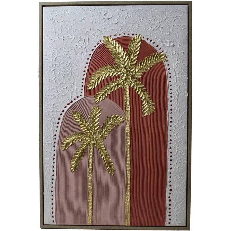 Flitsaanbieding Schilderij “Golden Palms” – Tropische Luxe in 3D