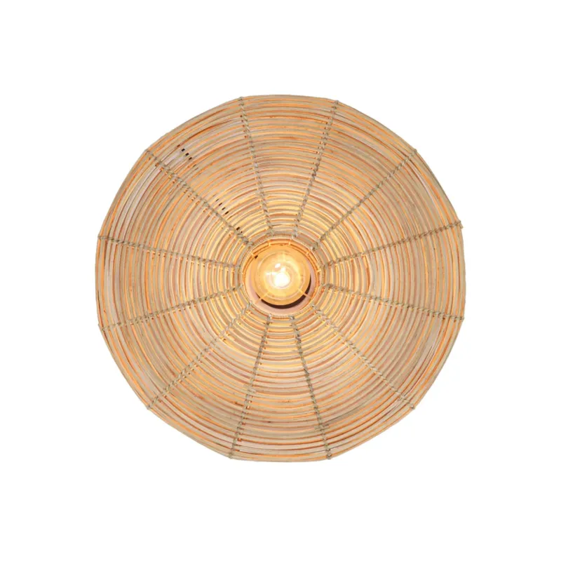 Gecertificeerd Wandlamp Mataka - Rotan Naturel - Ø51x21cm