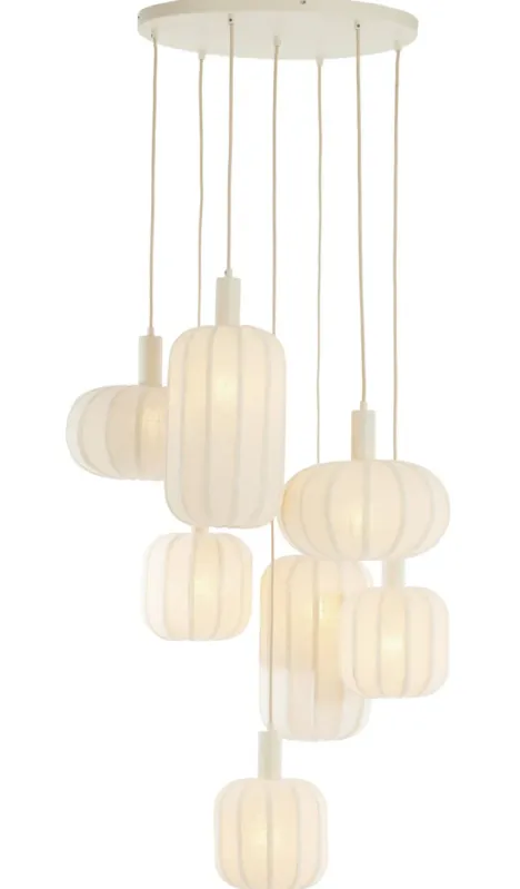 Hanglamp scanda linnen crème Direct Beschikbaar