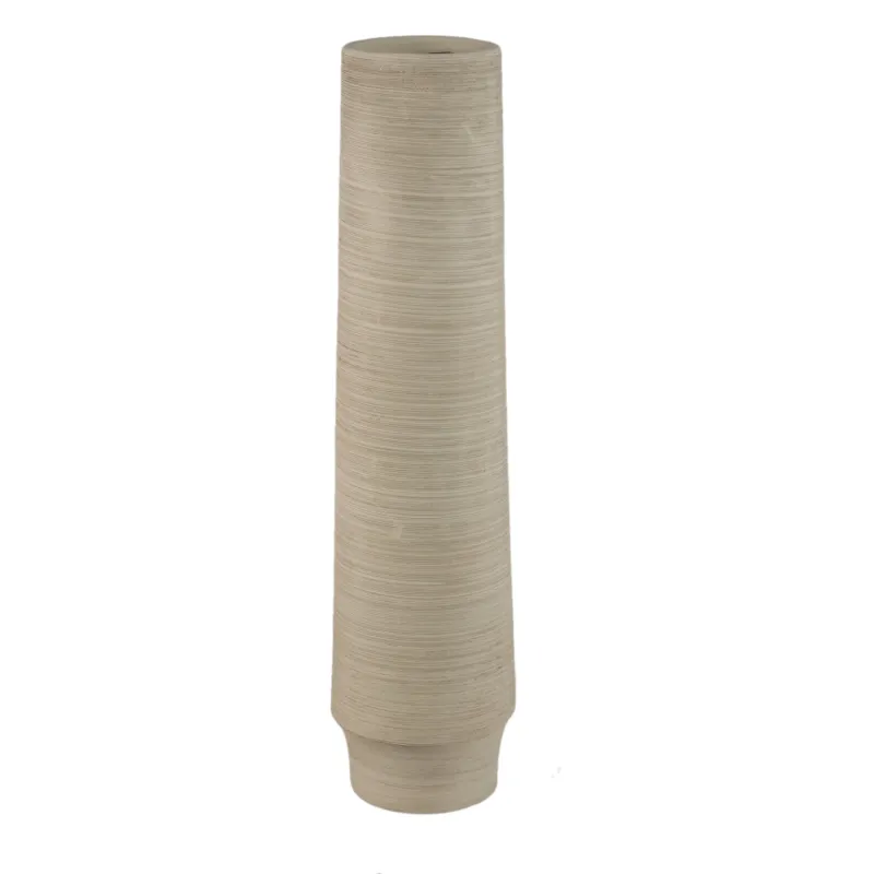 Speciale Aanbieding Zonna Beige Matt Ceramic High Vase L