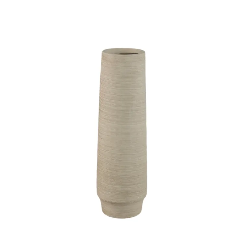 Gratis Retour Zonna Beige Matt Ceramic High Vase S