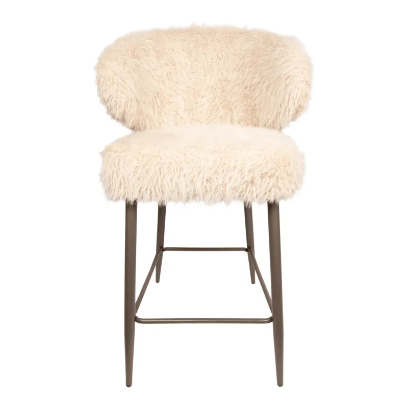 Ares Bar Chair Hair Beige (set of 2) Finale Uitverkoop