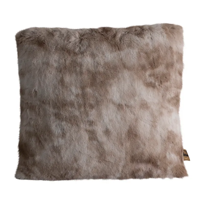 Hoge Kwaliteit Linde Beige Faux Fur Cushion Square S