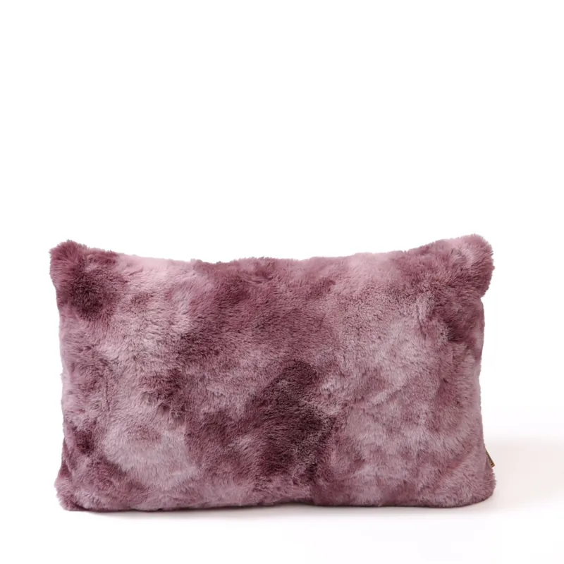 PTMD Linde Kussen – Burgundy Faux Fur – Rechthoek 30x50 cm Snelle Levering