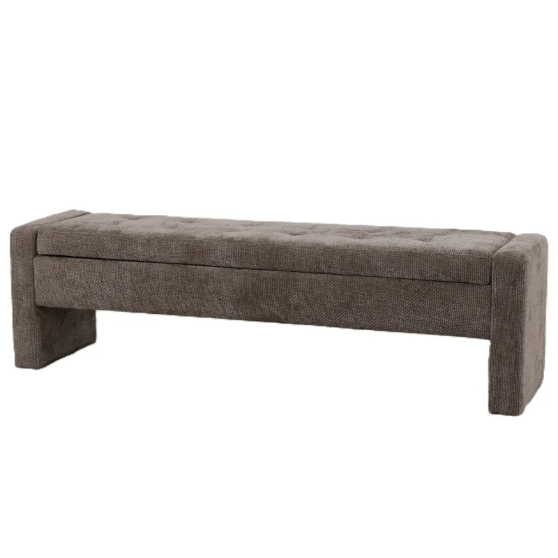 Sidney Opbergbank 160 cm – Bank met Opbergruimte (Cream & Stone) Betrouwbaar