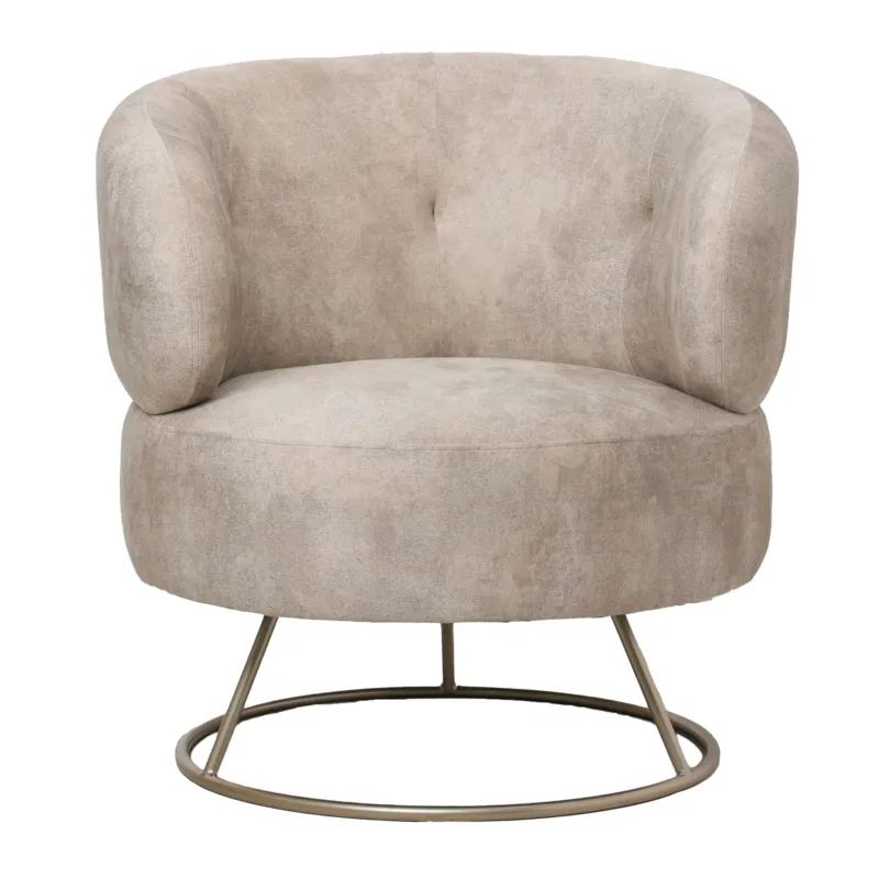 Weekendaanbieding Carice Beige Fauteuil Infinity 2 Beige Gold Base