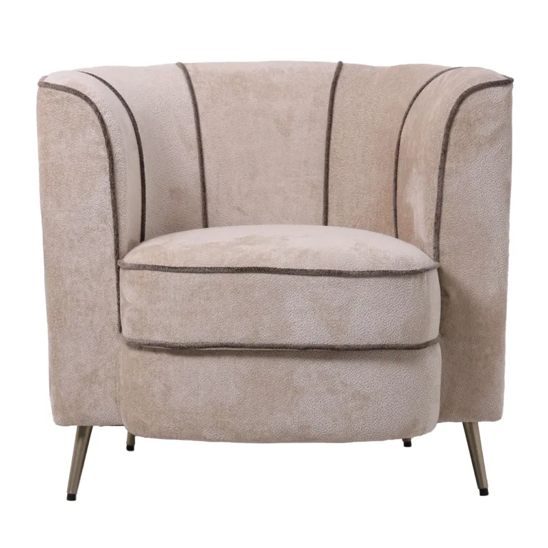 Favoriet John Beige Fauteuil Aphrodite 3 Stripe