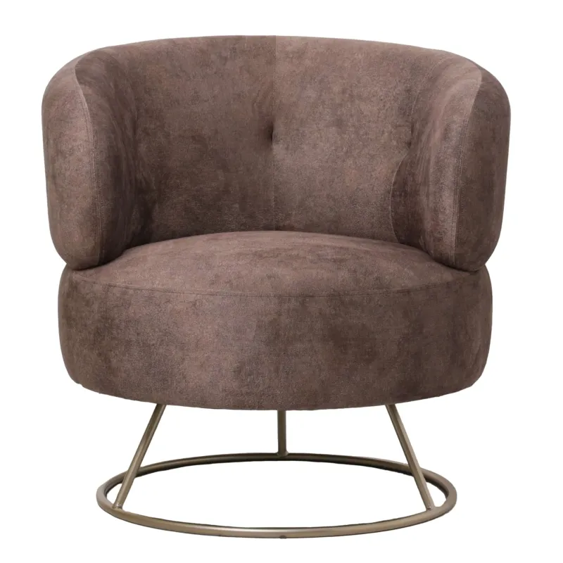 Betaalbaar Carice Brown Fauteuil Infinity 3 Bison Gold Base