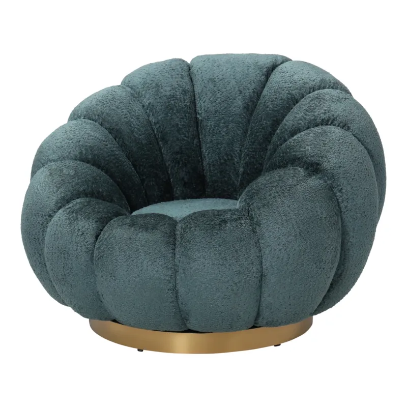 Daisy Fauteuil Teal Euphoria 13 Gold Base Speciale Aanbieding
