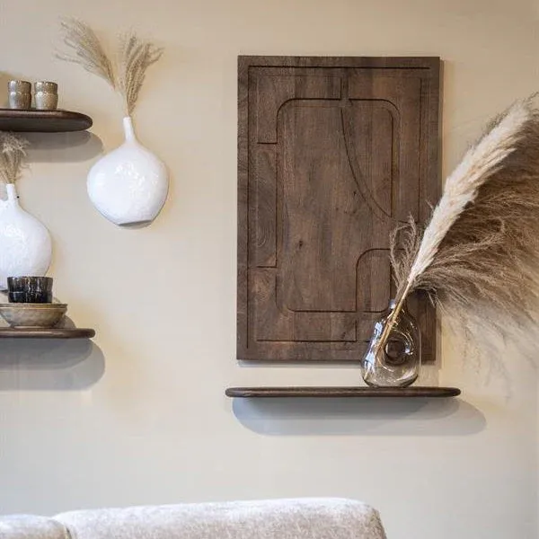 Wand decoratie Sylvia | Zwart Mangohout Tijdelijk Beschikbaar