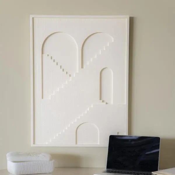 Merkproduct Wand decoratie Pluto | Wit Polyfoam