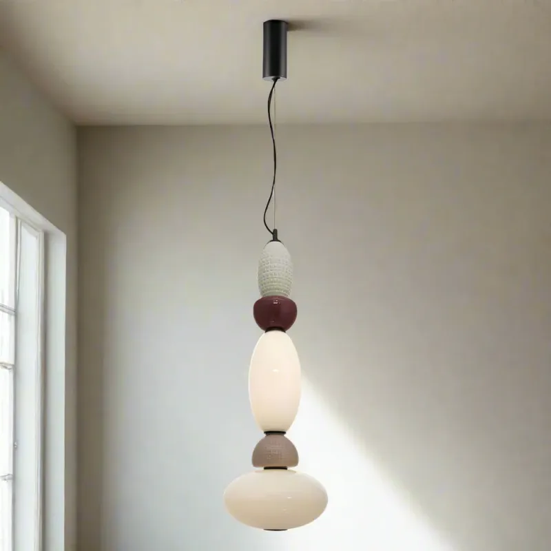 Direct Verzonden Hanglamp Palmer | Diverse Kleuren Keramiek & Glas & IJzer