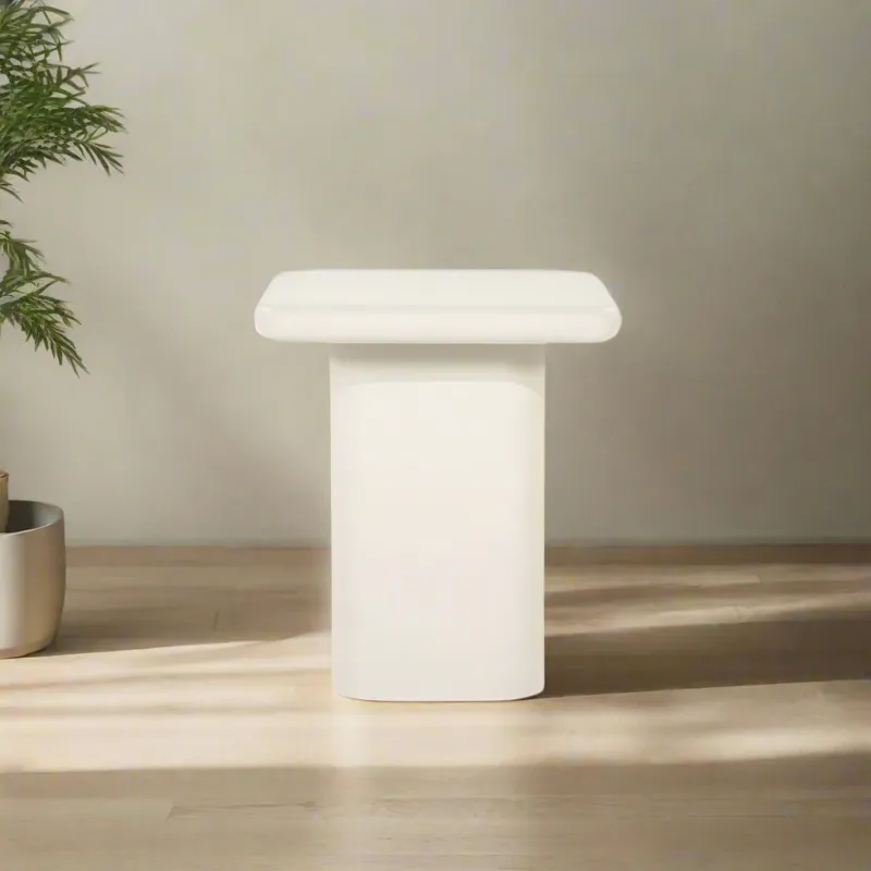 Bijzettafel Zsara | Beige Cement & MDF Uitverkoop