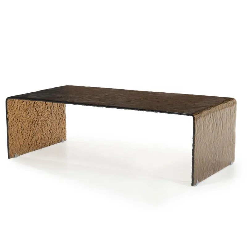 Salontafel Ripple | Bruin Glas Gecertificeerd