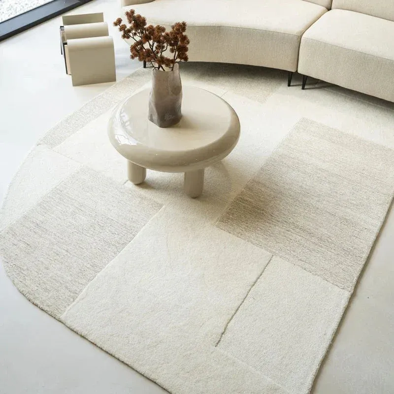 Nu Kopen Vloerkleed Contour | Wit Wol
