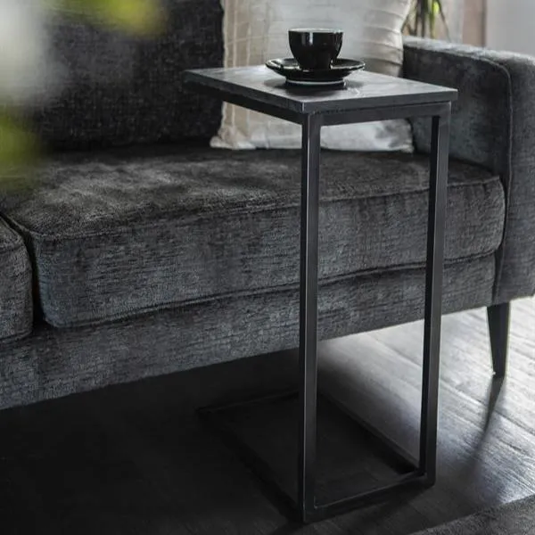Aanbieding Bijzettafel Edge | Zwart Marmer