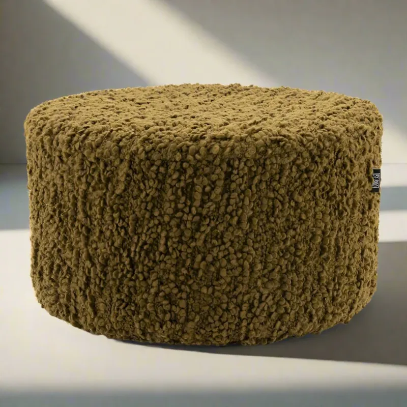 Rechtstreeks Van De Fabrikant Poef Vista | Mosterdgeel Polyester
