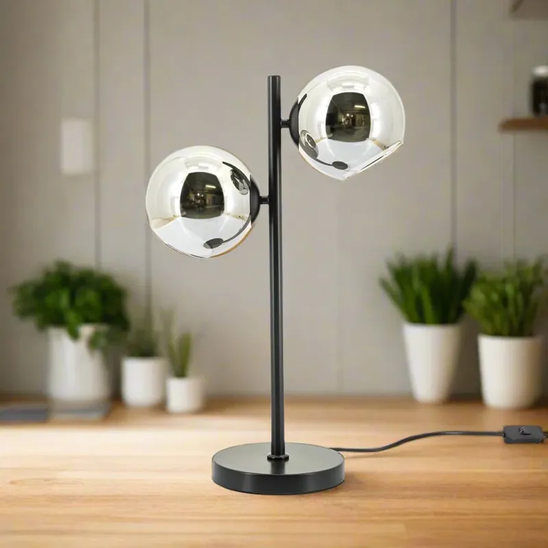 Tafellamp Stellar | Zwart Glas Populair