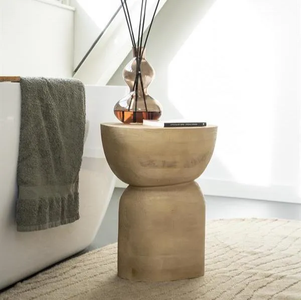 Speciale Aanbieding Bijzettafel Cobble | Naturel Mangohout