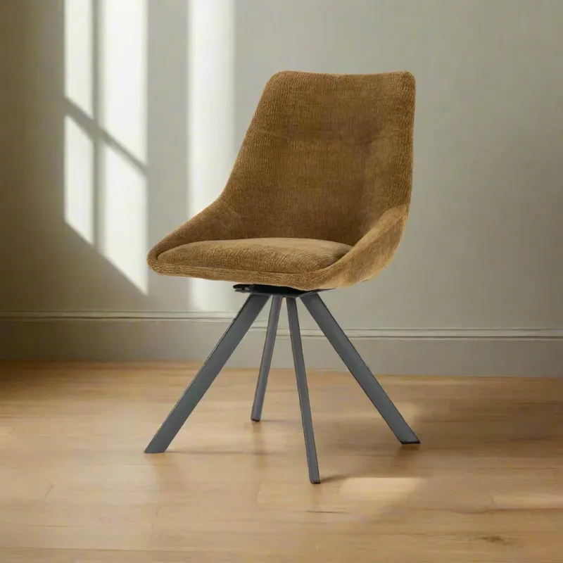 Eetkamerstoel Bliss | Geel Stof Merkproduct