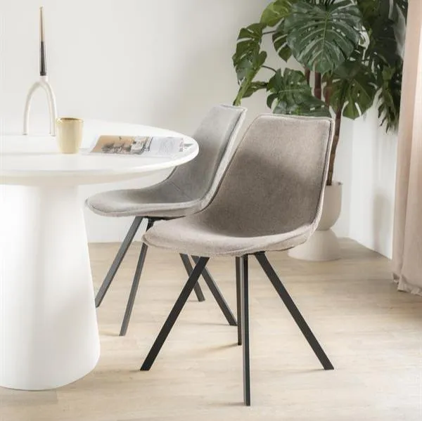 Eetkamerstoel Boy | Taupe Stof Veilige Betaling