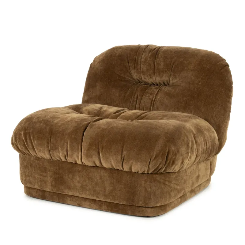 Gecertificeerd Lounge chair Nook - Mosterd