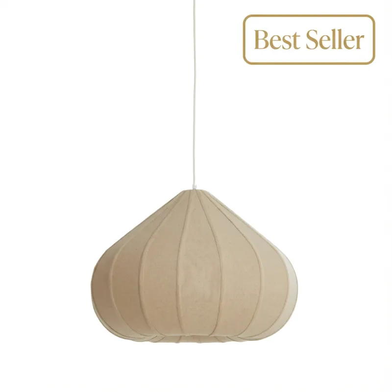 Goedkoop Hanglamp ZUBEDA linnen naturel