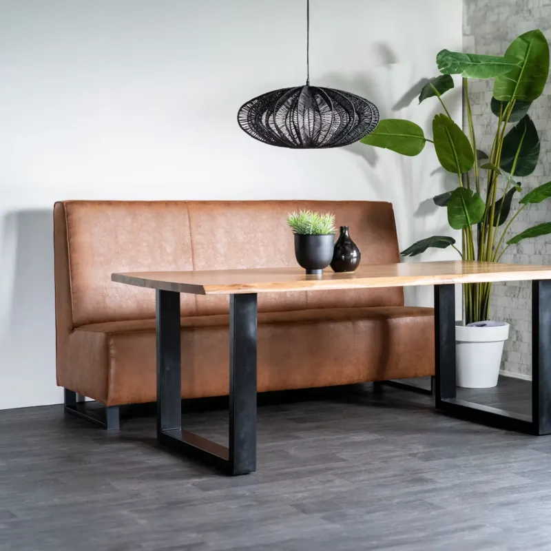 Dagaanbieding SEVN Eetkamerbank Jelle kleur cognac