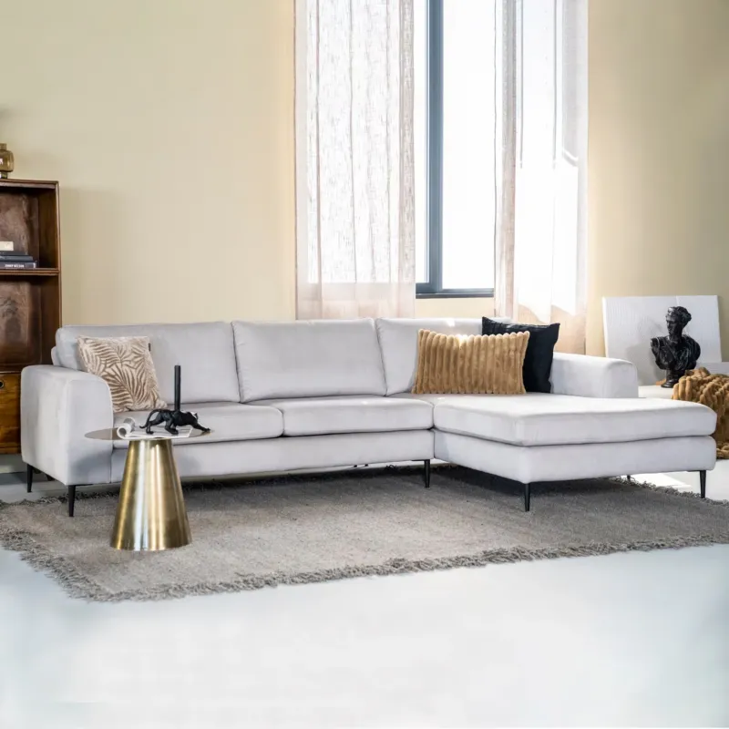 SEVN Loungebank Kirsten Rib, kleur Concrete Premium