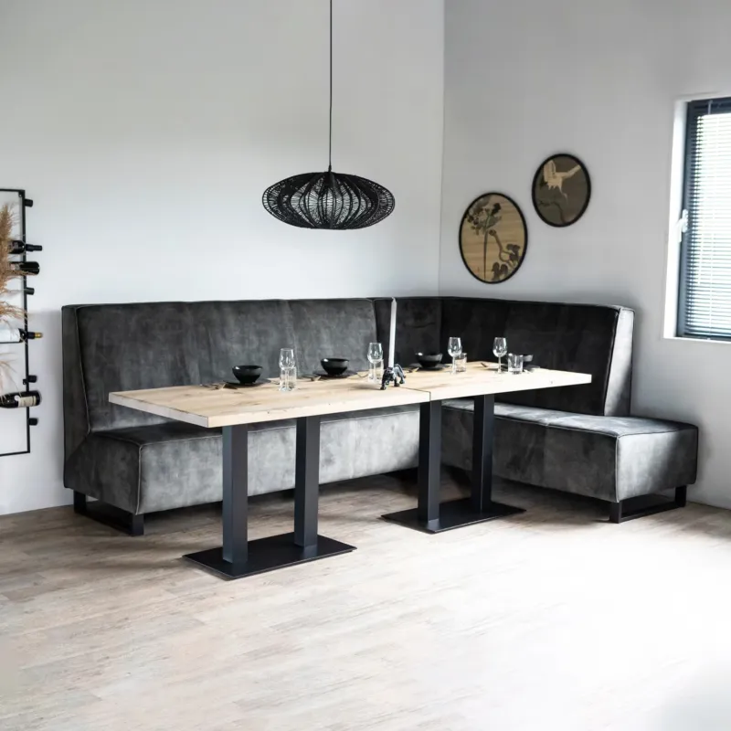 Korting SEVN Eetkamerbank Jelle Velvet, kleur Groen