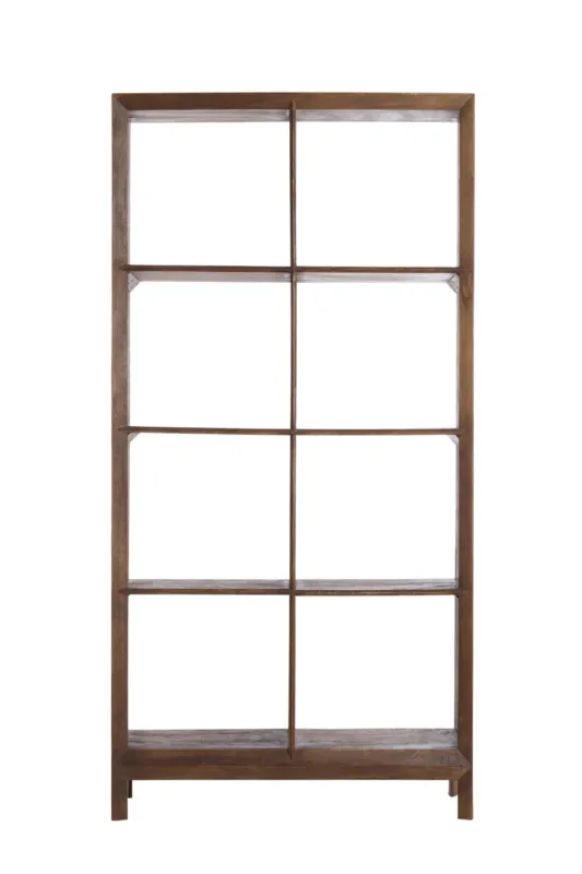 Light & Living Wandkast Sondrio Open Mangohout Mat Donkerbruin 95x190cm Goedkoop