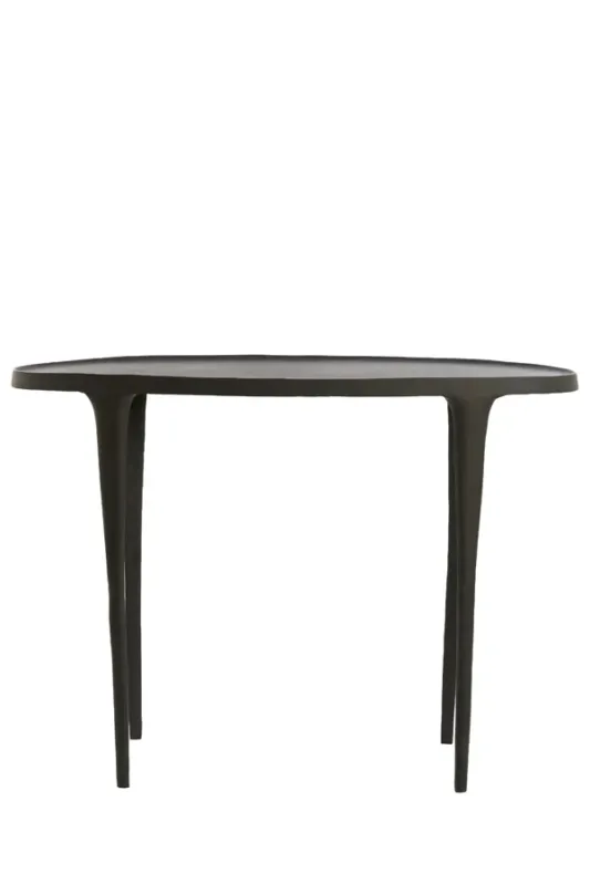 Light & Living Sidetable Arica Zwart 110cm Merkproduct