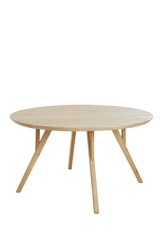 Aanbieding Light & Living Eettafel Quenza Mangohout Naturel Ø140cm