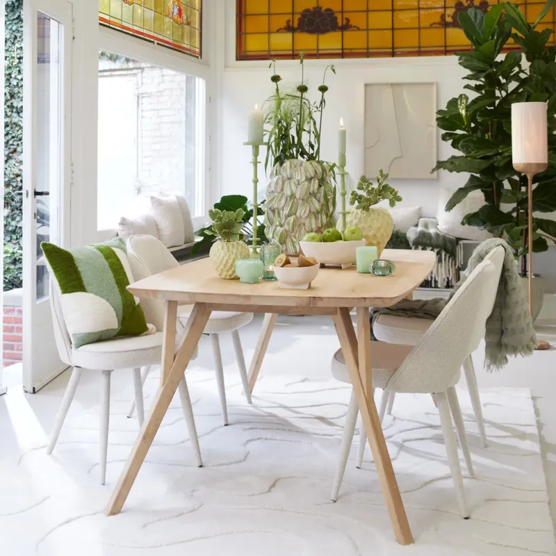 Aanbieding Light & Living Eettafel Quenza Mangohout Naturel 220cm