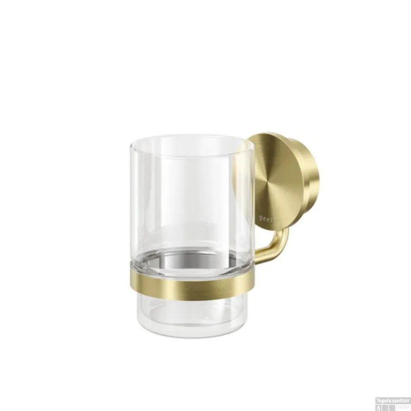 Glashouder met glas Geesa Opal Goud geborsteld Hoge Kwaliteit
