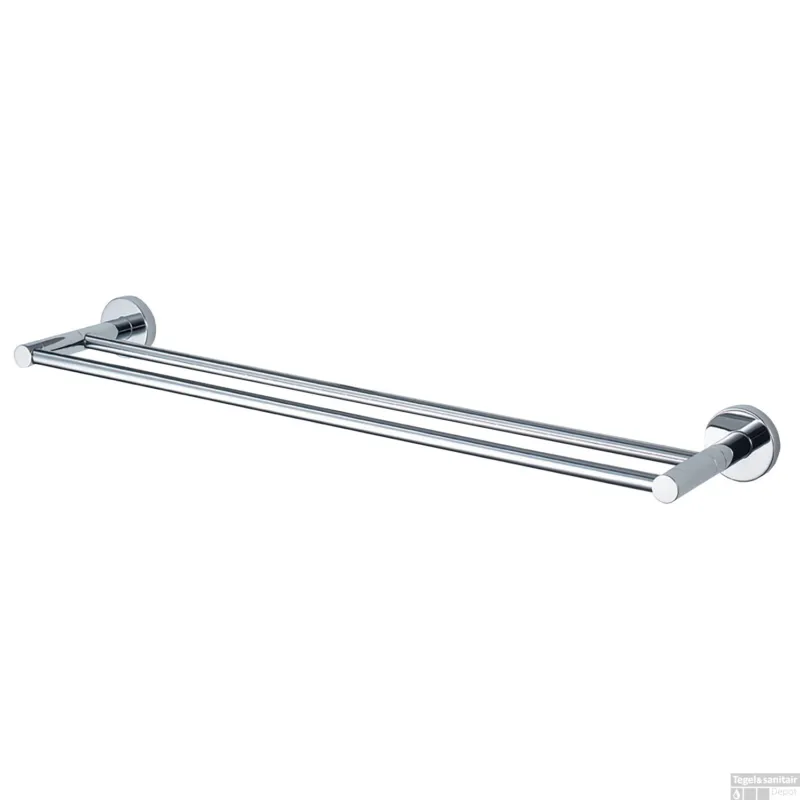 Beste Prijs Dubbele Handdoekhouder Haceka Kosmos 80 cm Chroom