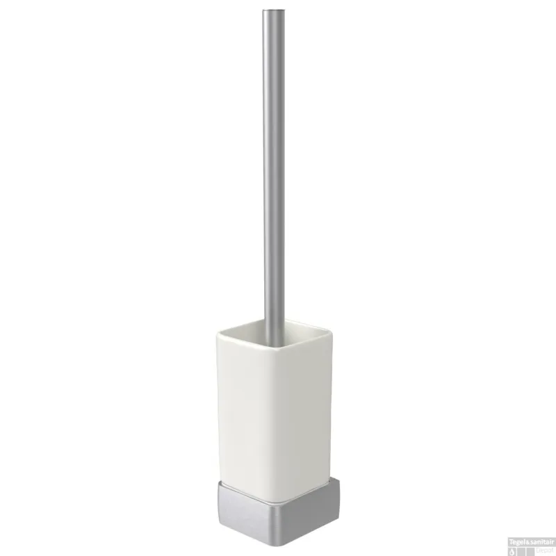 Direct Beschikbaar Toiletborstelset Haceka Aline Brushed 41,4 cm Aluminium Geborsteld Zilver