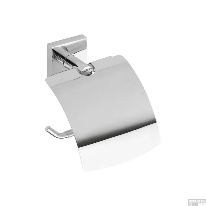 Aanbieding Toiletrolhouder Sapho X-Square 13.5x15.5 cm met Klep Chroom