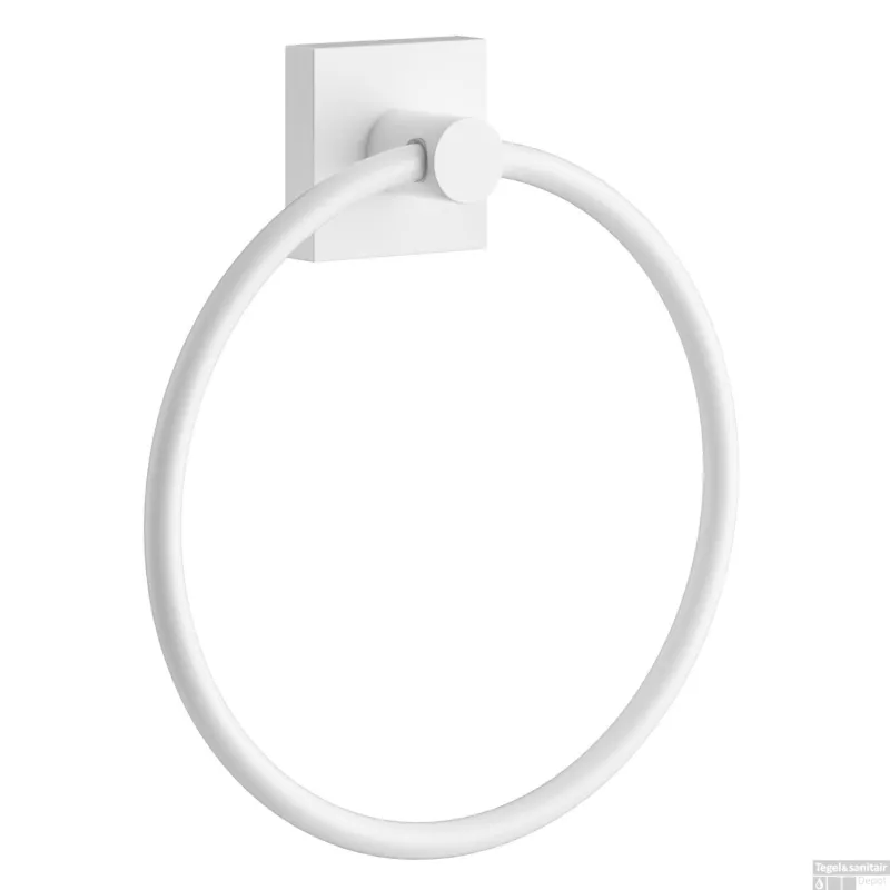 Korting Handdoekhouder Smedbo House Ring Mat Wit